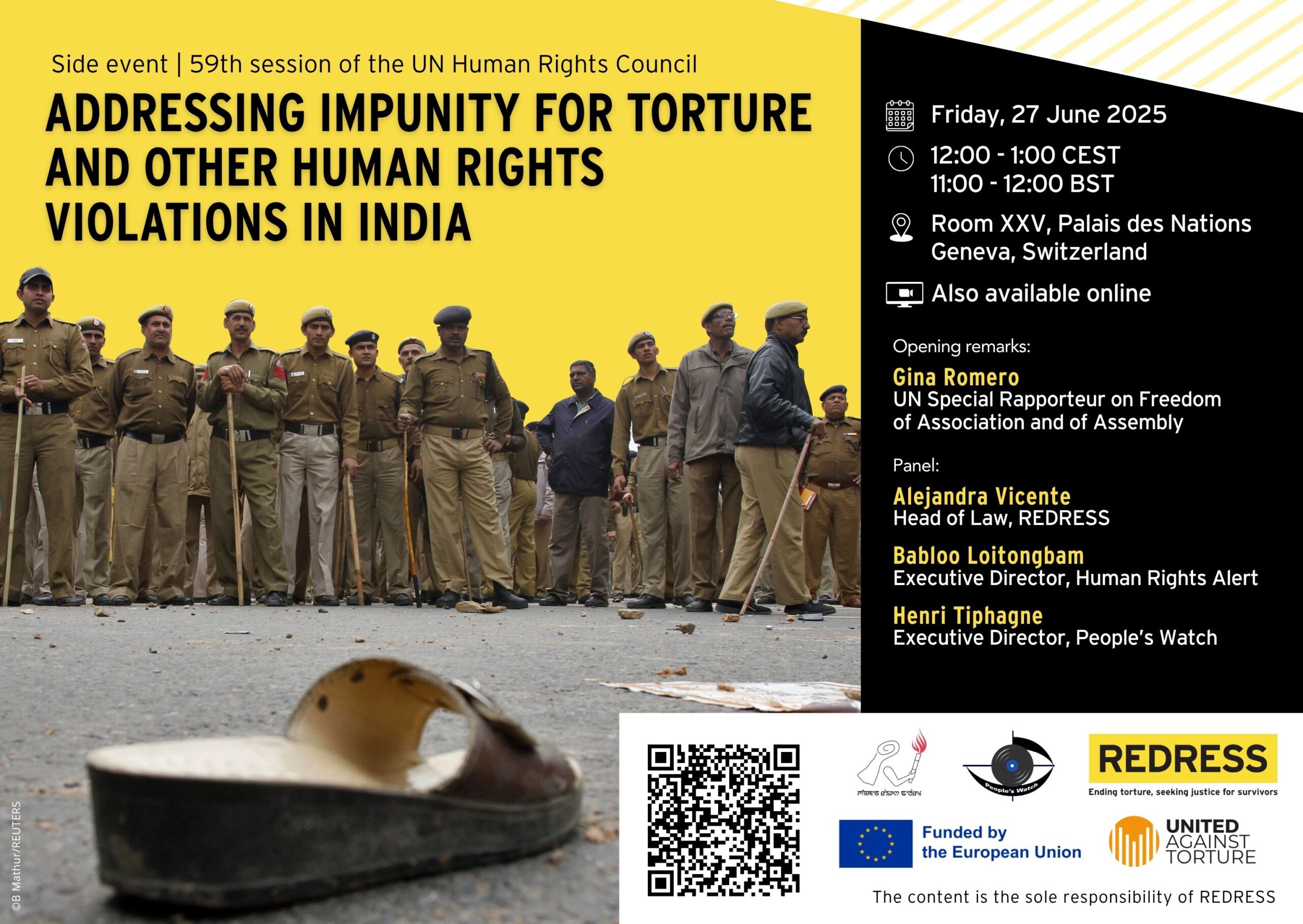 Event: Addressing Impunity for Torture and Other Human Rights Violations in India