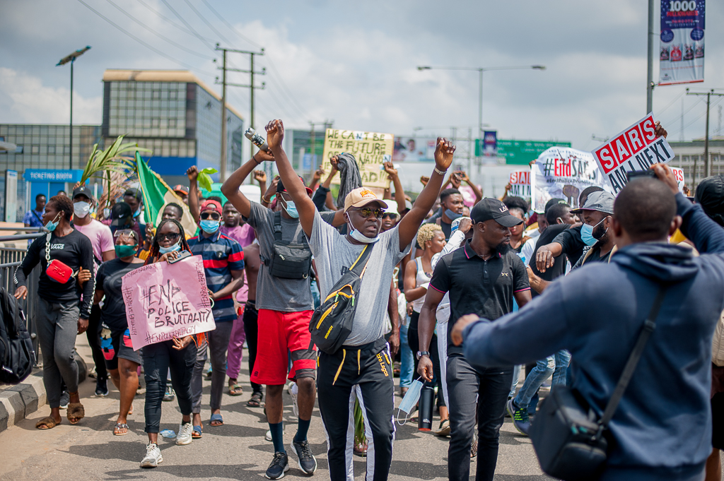 End SARS protesters in Nigeria