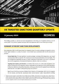 UK Targeted Sanctions Quarterly Update: January 2024
