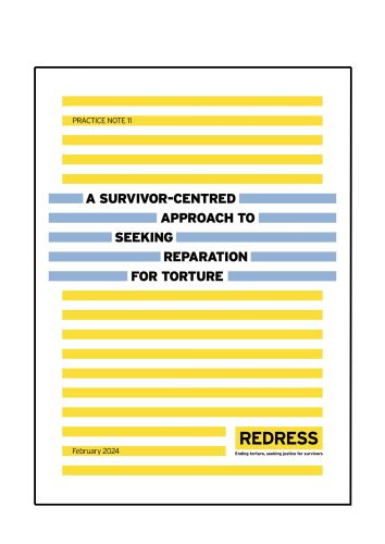 Cover of practice note on a Survivor-Centred Approach to Reparations