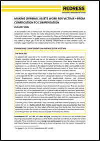 Briefing: Making Criminal Assets Work for Victims – From Confiscation to Compensation