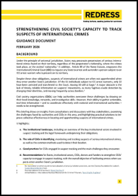 Briefing paper: Strengthening Civil Society’s Capacity to Track Suspects of International Crimes